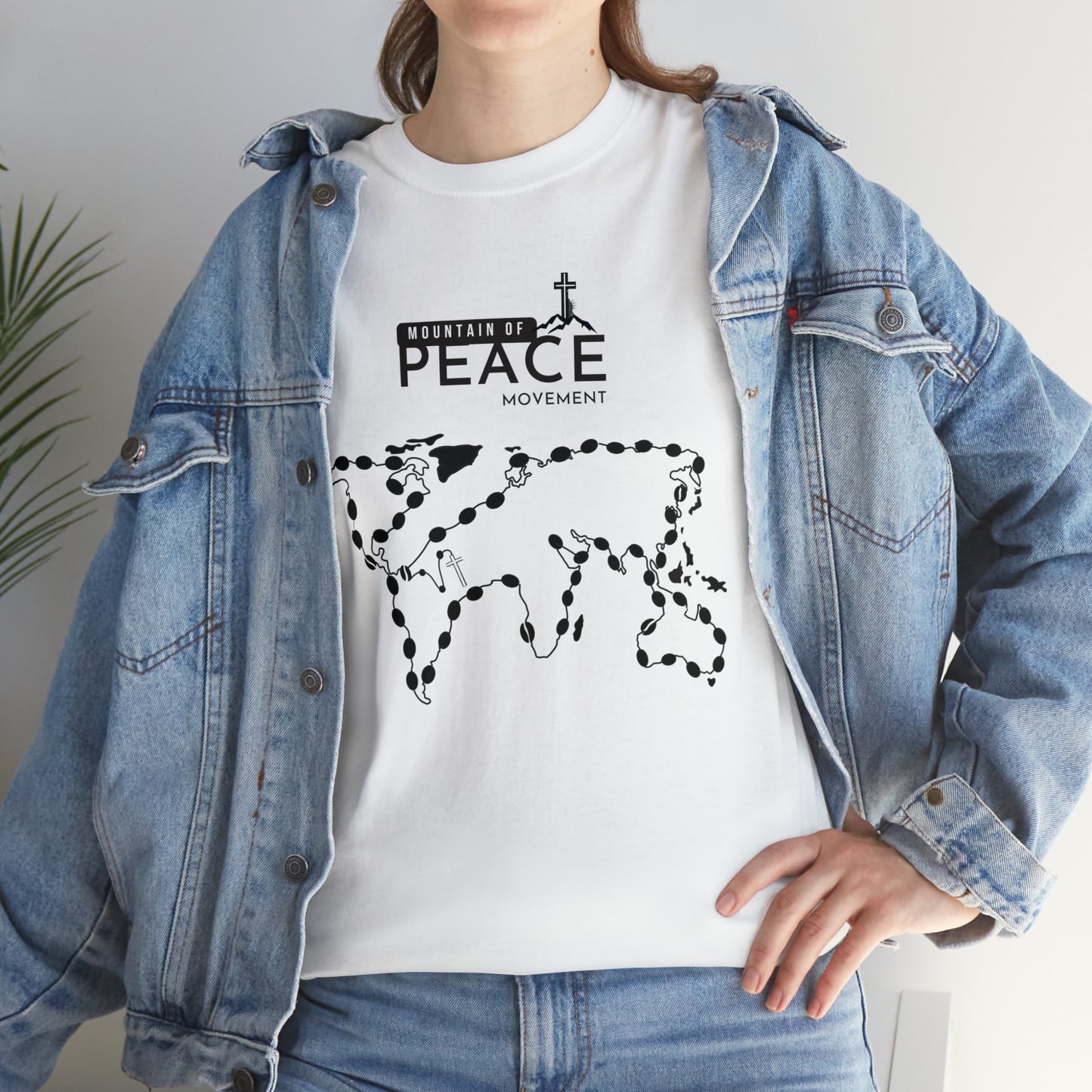 Rosary with MOP Logo Unisex Heavy Cotton Tee