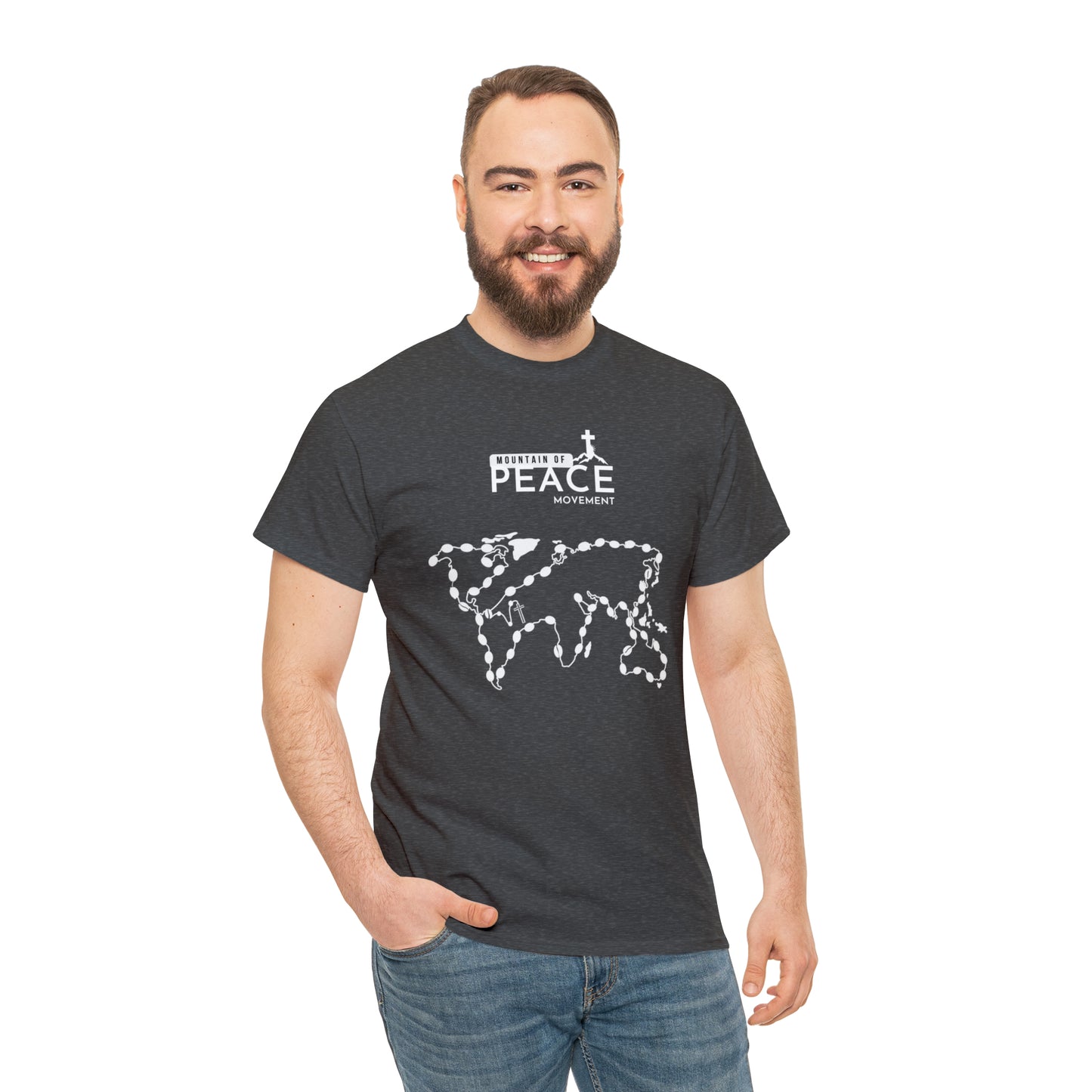 Rosary with MOP Logo Unisex Heavy Cotton Tee