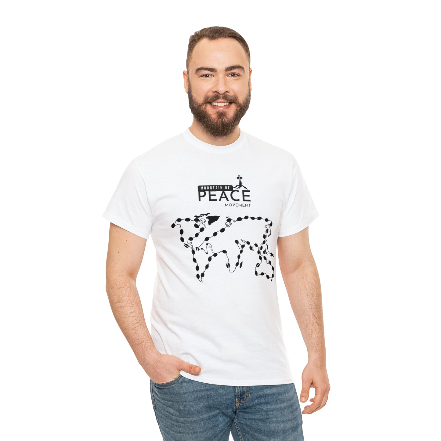 Rosary with MOP Logo Unisex Heavy Cotton Tee