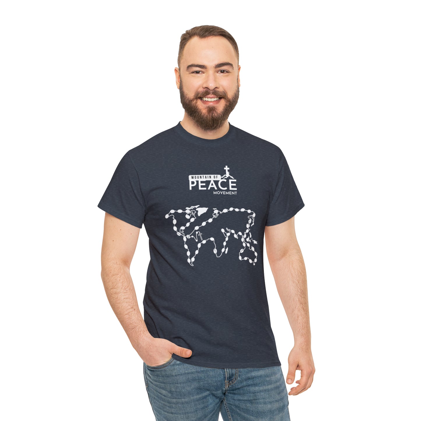 Rosary with MOP Logo Unisex Heavy Cotton Tee
