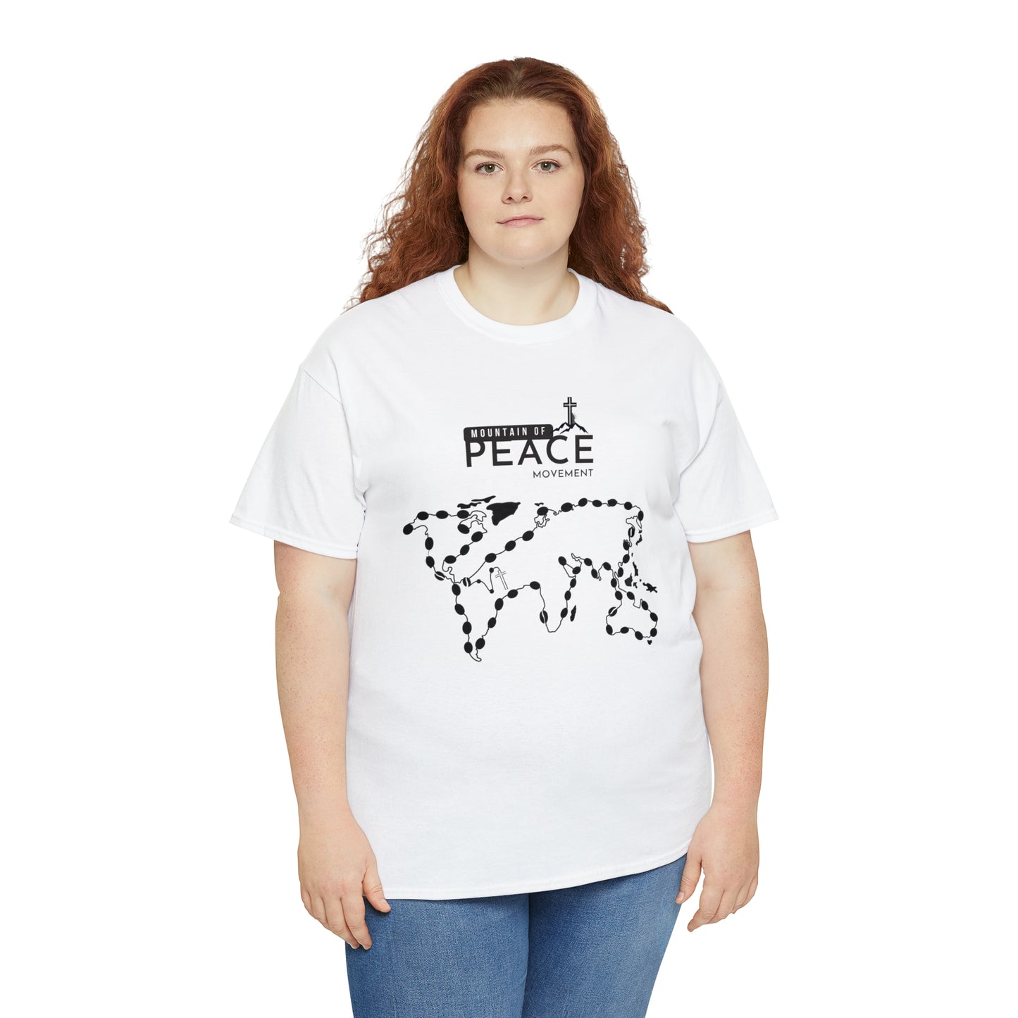 Rosary with MOP Logo Unisex Heavy Cotton Tee