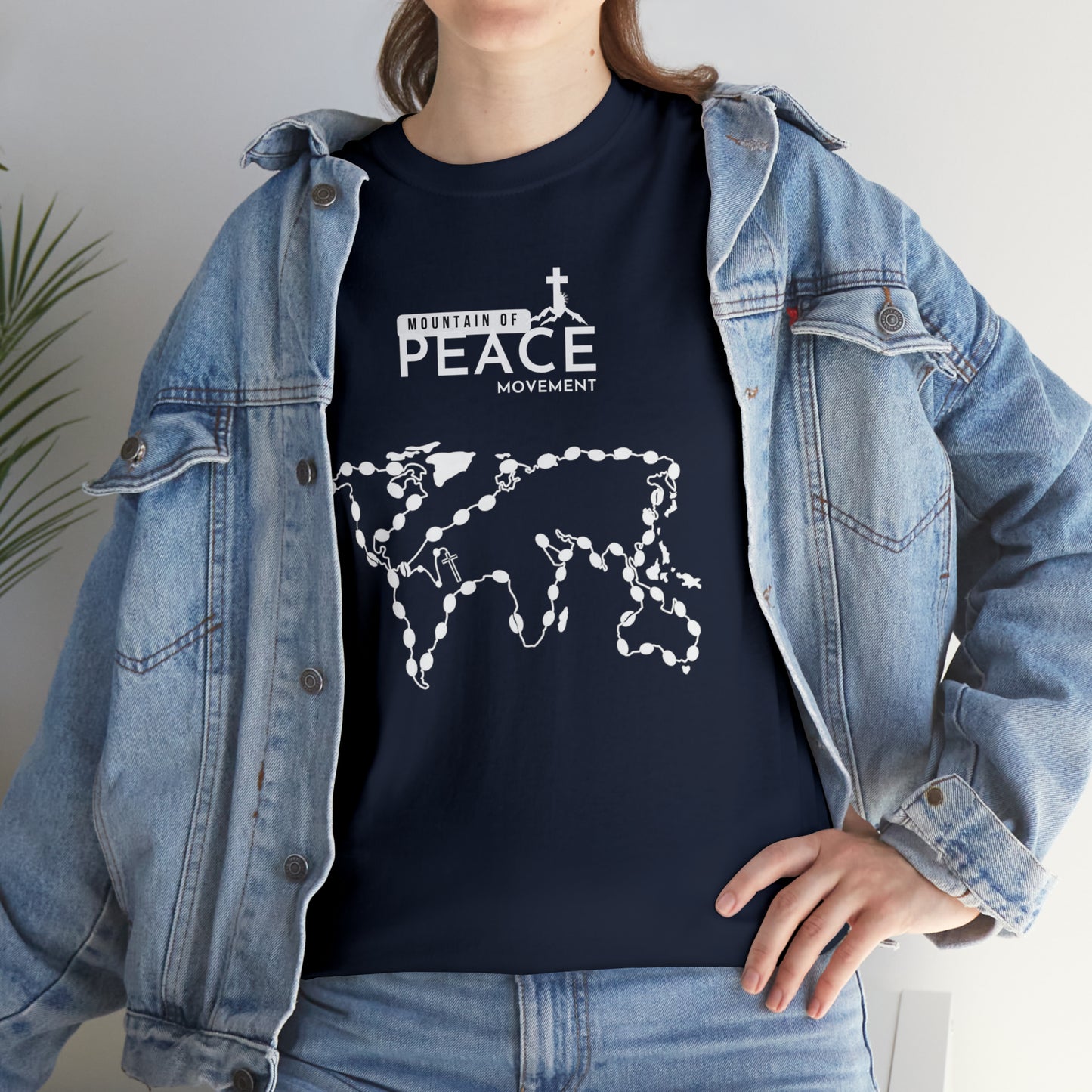 Rosary with MOP Logo Unisex Heavy Cotton Tee
