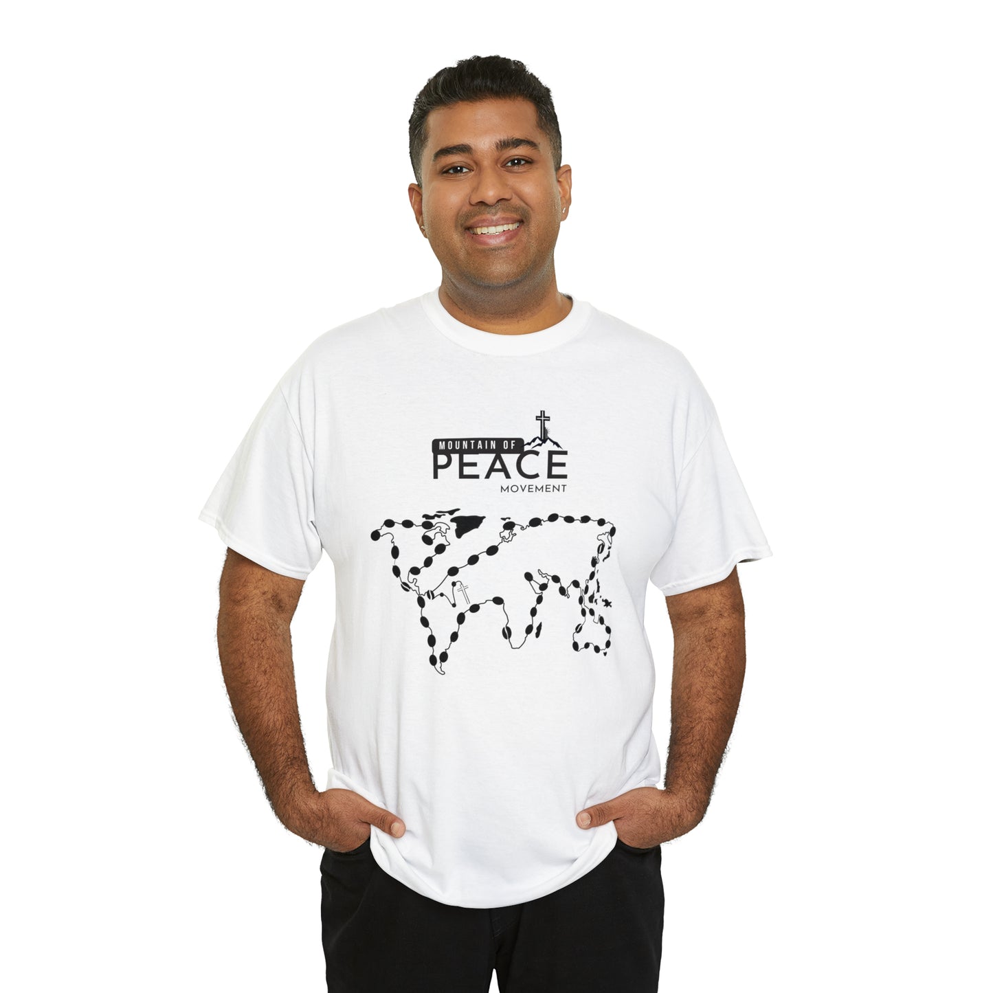 Rosary with MOP Logo Unisex Heavy Cotton Tee