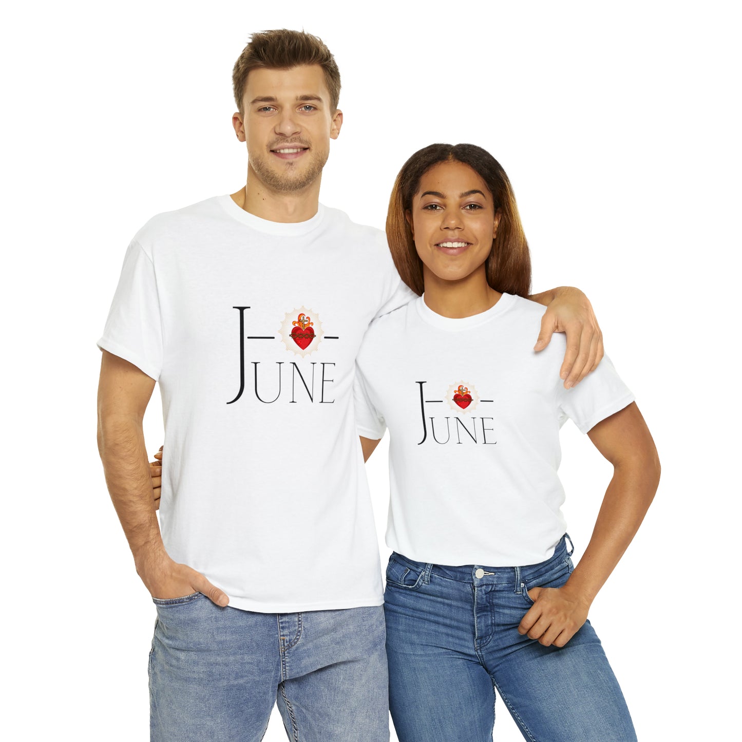 JUNE Sacred Heart - Unisex Heavy Cotton Tee