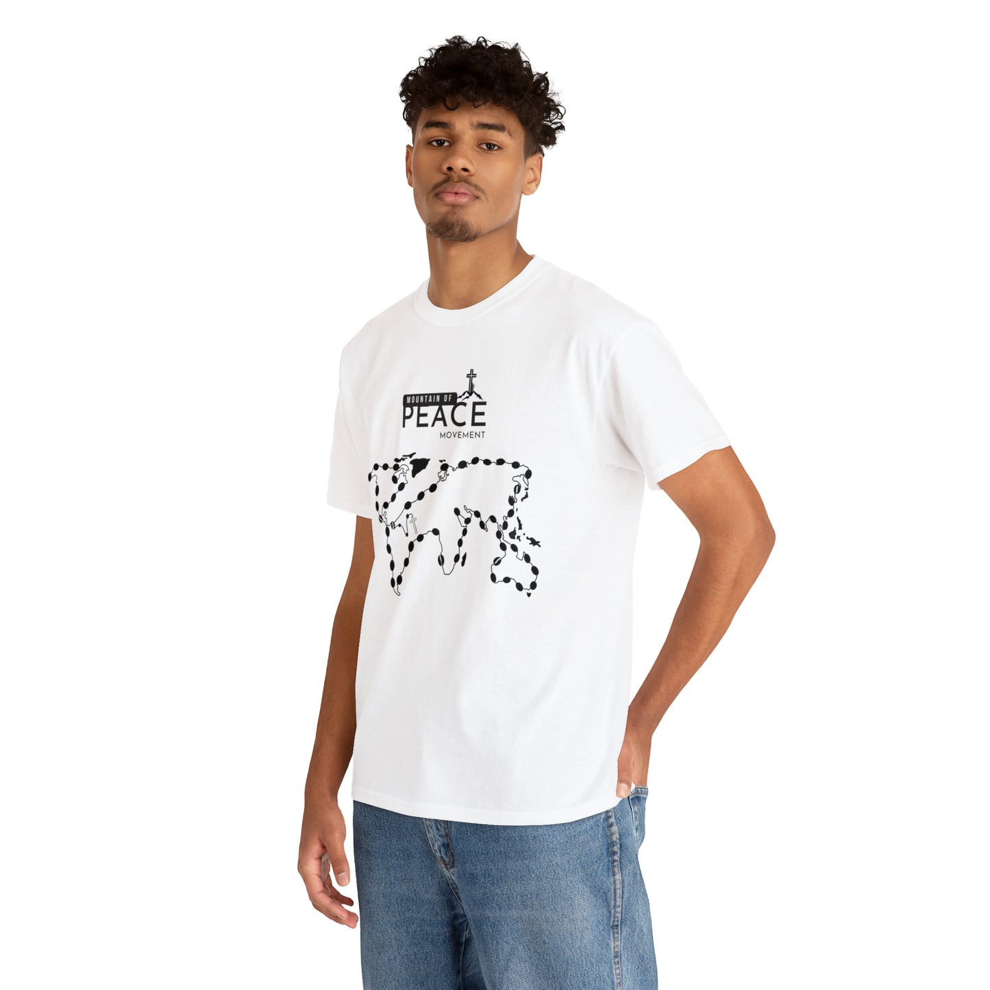 Rosary with MOP Logo Unisex Heavy Cotton Tee