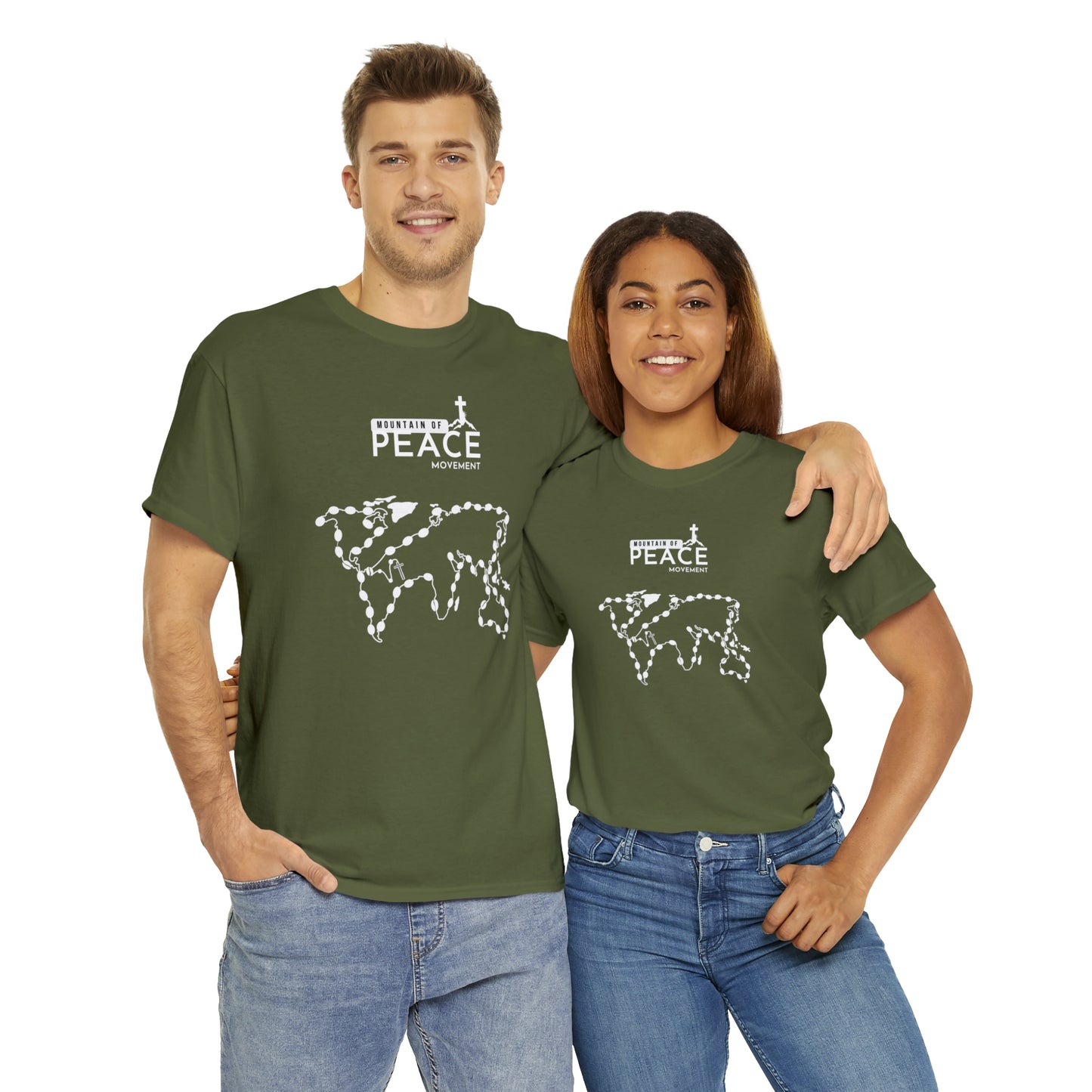 Rosary with MOP Logo Unisex Heavy Cotton Tee