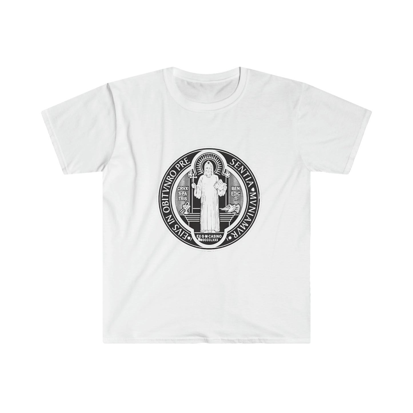 Saint Benedict Medal Unisex Softstyle T-Shirt