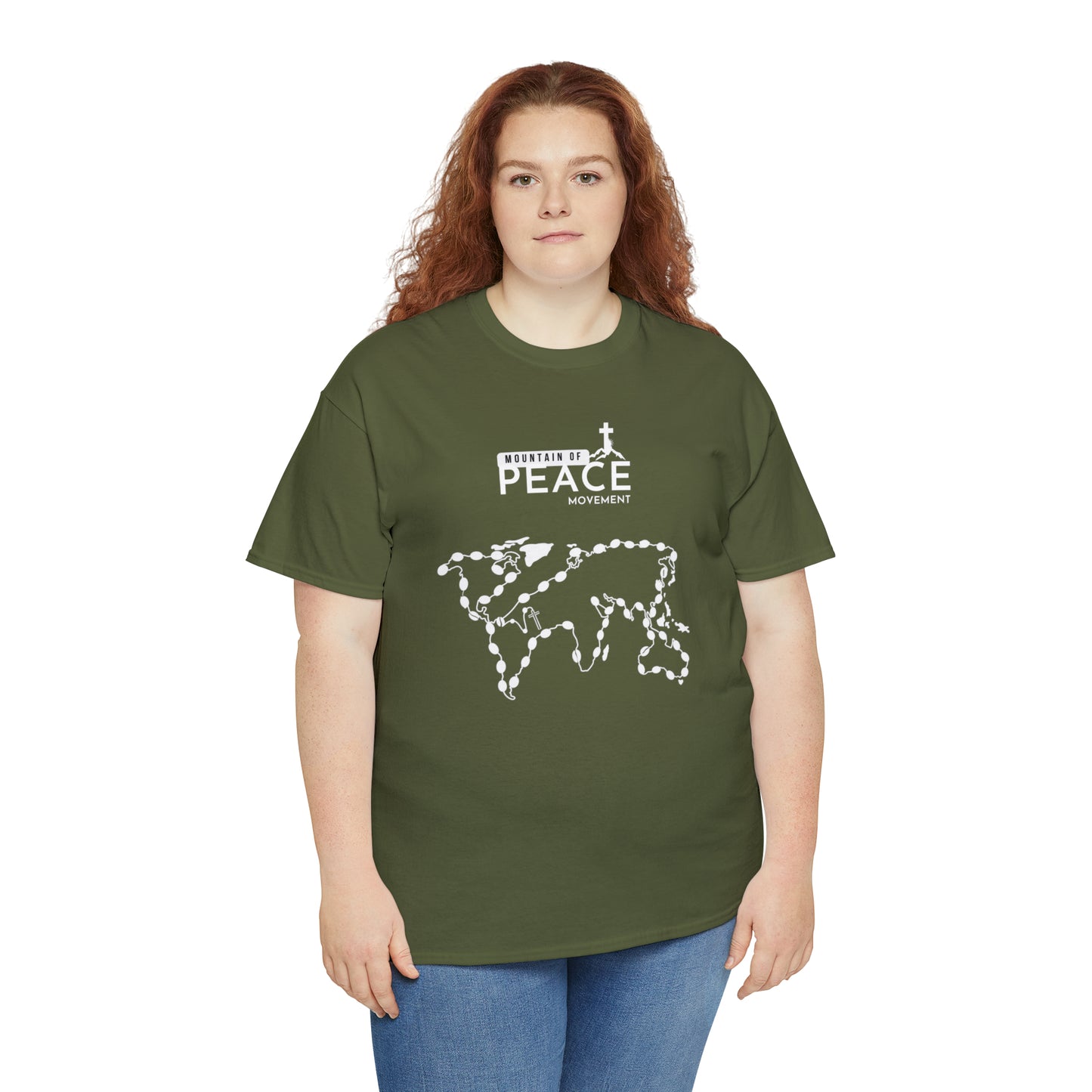 Rosary with MOP Logo Unisex Heavy Cotton Tee