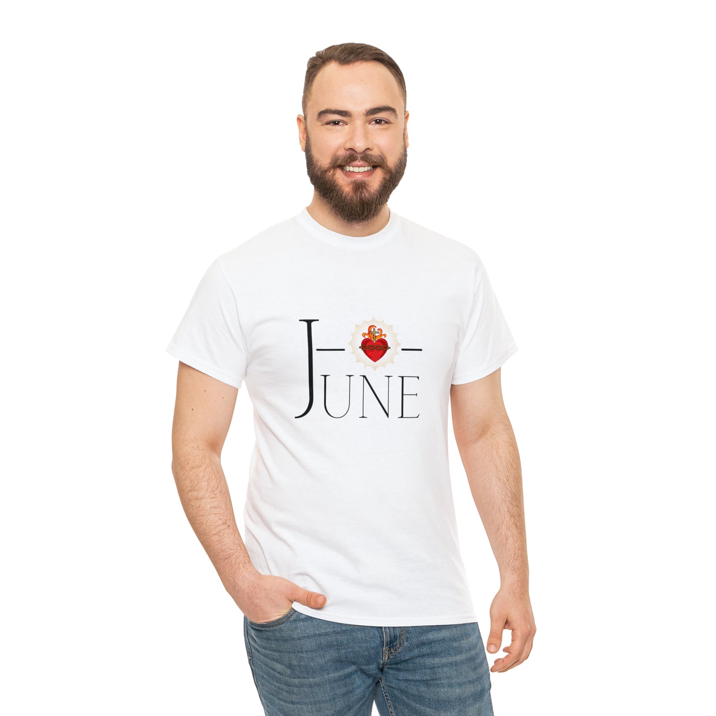 JUNE Sacred Heart - Unisex Heavy Cotton Tee