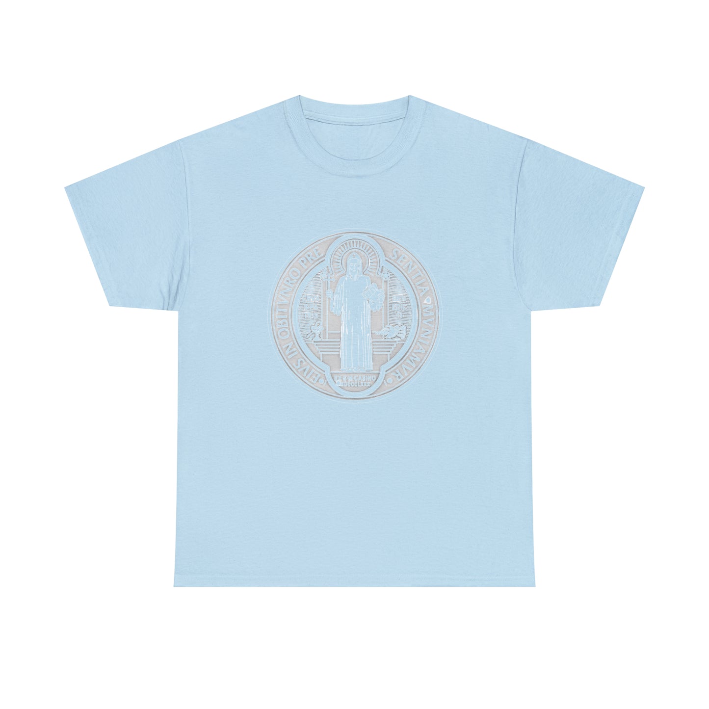 Saint Benedict Medal - Unisex Heavy Cotton Tee