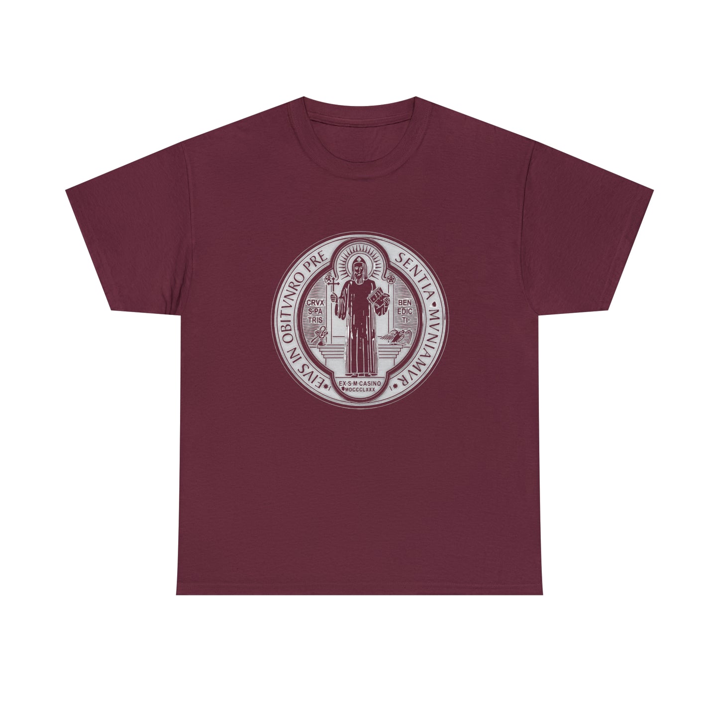 Saint Benedict Medal - Unisex Heavy Cotton Tee